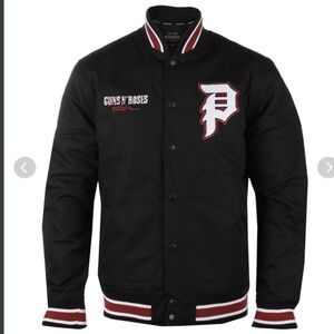 GUNS N ROSES VARSITY JACKET SIZE XL BLACK